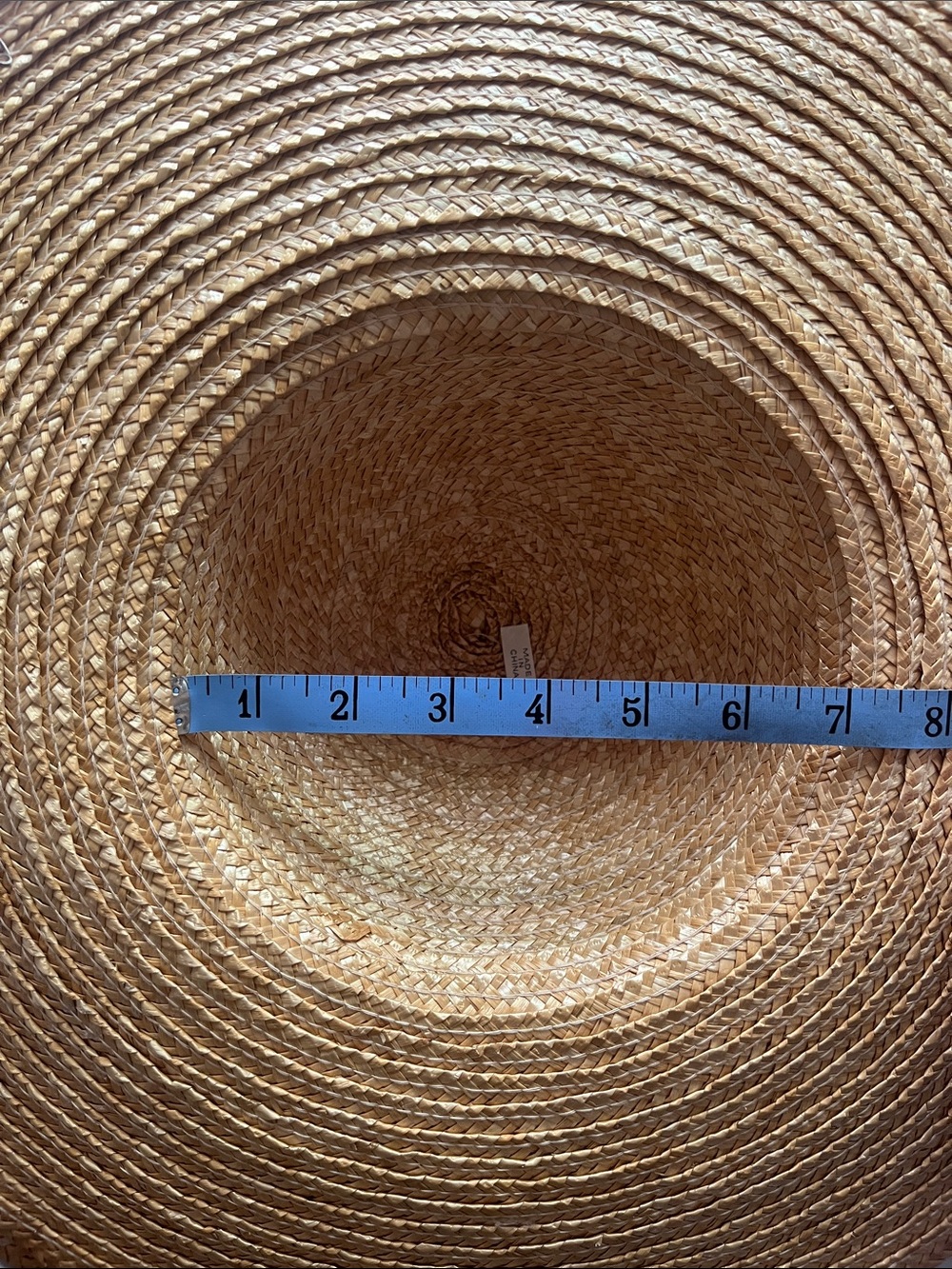 Wide Brim Straw Sun Hat - Natural Straw - Picture 7 of 8